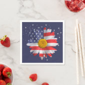 4. Juli Flag Daisy Serviette (Beispiel)
