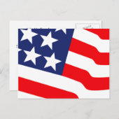4. Juli Flag Einladung Postkarte (Vorne/Hinten)