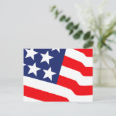 4. Juli Flag Einladung Postkarte (Stehend Vorderseite)