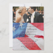 4. Juli Flag Foto Hochzeit Einladung (Vorderseite)