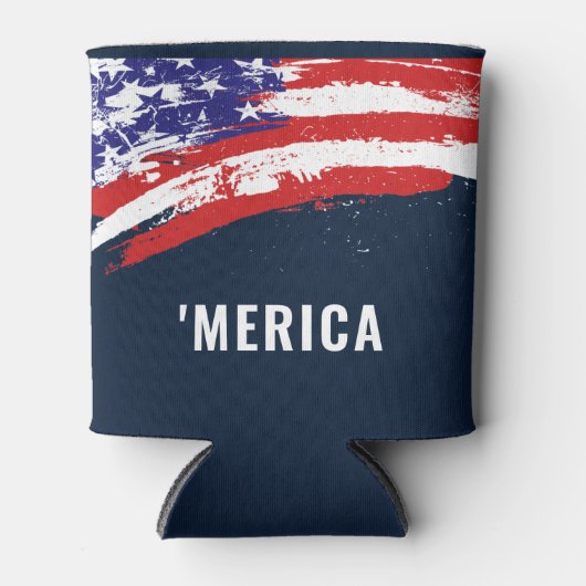 4. Juli Flag Merica Dosenkühler (Vorderseite)