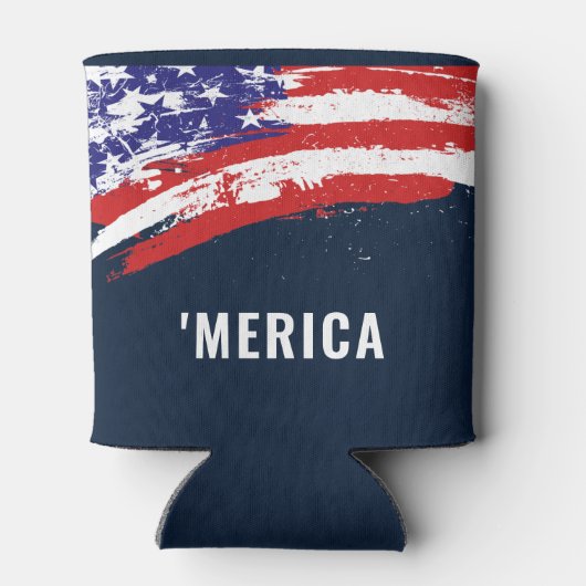 4. Juli Flag Merica Dosenkühler (Rückseite)