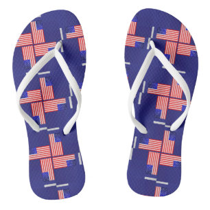 4. Juli FLAG Muster Flip Flops Badesandalen