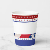 4. Juli Flag of America Künstlerisch Custom Pappbecher (Rückseite)