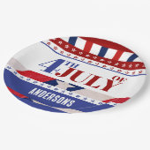 4. Juli Flag of America Künstlerisch Custom Pappteller (Schrägansicht)