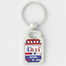 4. Juli Flag of America Künstlerisch Custom Schlüsselanhänger