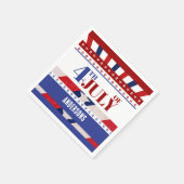 4. Juli Flag of America Künstlerisch Custom Serviette (Ecke)