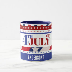 4. Juli Flag of America Künstlerisch Custom Tasse