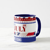 4. Juli Flag of America Künstlerisch Custom Tasse (VorderseiteRechts)