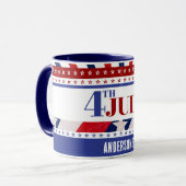 4. Juli Flag of America Künstlerisch Custom Tasse (Vorderseite Links)
