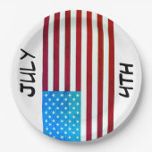 4. Juli Flag Pappteller (Vorderseite)