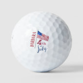 4. Juli Flag Personalisiert Stilvoll Golfball (Vorderseite)