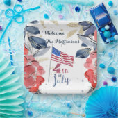 4. Juli Flag Personalisiert Stylish Paper Pappteller (Party)