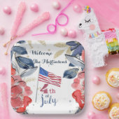 4. Juli Flag Personalisiert Stylish Paper Pappteller (Party)