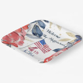 4. Juli Flag Personalisiert Stylish Paper Pappteller (Gewinkelt)