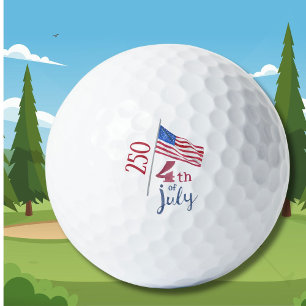 4. Juli-Flagge 250. Jubiläum Stylisch Golfball
