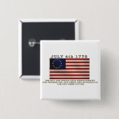 4. Juli Flagge Button (Vorne & Hinten)