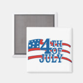 4. Juli-Flagge Magnet (Vorderseite/Rückseite)