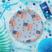 4. Juli-Flagge Party-Teller  Pappteller (Party)