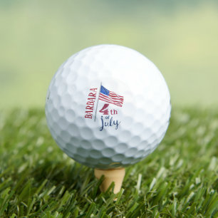 4. Juli Flagge Personalisiert Stylisch     Golfball