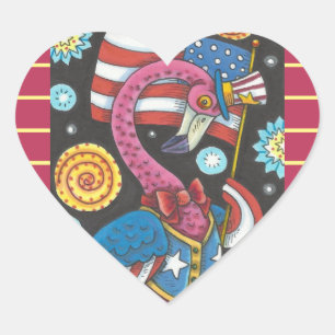 4. JULI FLAMINGO STICKERS Herz * Blatt