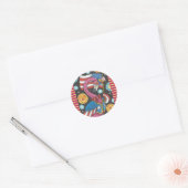 4. JULI FLAMINGO STICKERS RUNDE * Blatt (Umschlag)