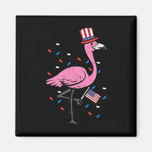 4. Juli Flamingo Us-Flagge Vogel Patriotische Frau Magnet