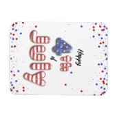 4. Juli Foil Balloons Stars Streifen - Magnet (Horizontal)