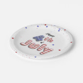 4. Juli Foil Balloons Stars Stripe Papierplatte Pappteller (Schrägansicht)