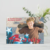 4. Juli Foto Einladung (Stehend Vorderseite)