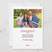 4. Juli Foto Gruß Feiertagskarte (Rückseite)