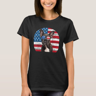 4. Juli Französischer Bulldog für Kinder Männer Ju T-Shirt