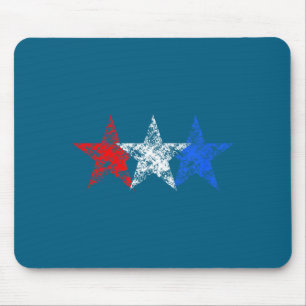 4. Juli Frauen Männer Unabhängigkeitstag rot blau Mousepad