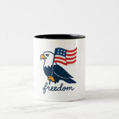 4. Juli Freedom Tasse mit American Flag & Bald (Mittel)
