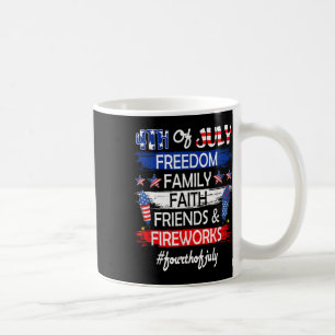 4. Juli Freiheit Familie Freunde Feuerwerk Stolz Kaffeetasse