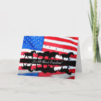 4. Juli Freiheit mit Wilden Pferden und Flagge