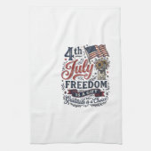 4. Juli Freiheitsdank Vintage-Shirt-Design Geschirrtuch (Vertikal)