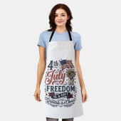 4. Juli Freiheitsdank Vintage-Shirt-Design Schürze (Getragen)