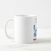 "4. Juli" Freiheitsstatue für Feuerwerke Kaffeetasse (Links)