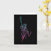 4. Juli Freiheitsstatue Karte (Gelbe Blume)