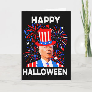 4. Juli Frohes Halloween Lustiger Biden Verwirrt Karte