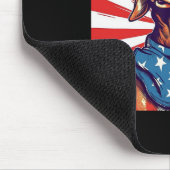 4. Juli Funny Dachsund Weiner Dog Würstchen Usa A Mousepad (Ecke)