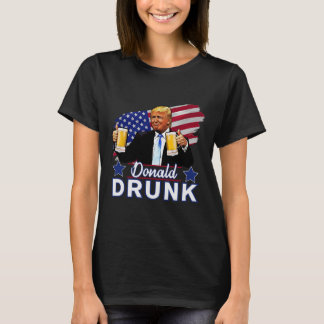4. Juli Funny Drinking Präsidenten - Donald Dru T-Shirt