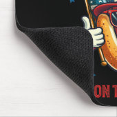 4. Juli Funny Hot Dog US Flag Ich brauche etwas Ha Mousepad (Ecke)