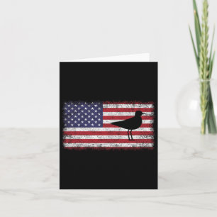 4. Juli Funny Patriotic Snowy Plover Bird Liebe Karte