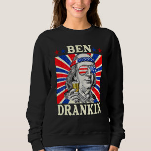 4. Juli für Männer Ben Drankin Sweatshirt