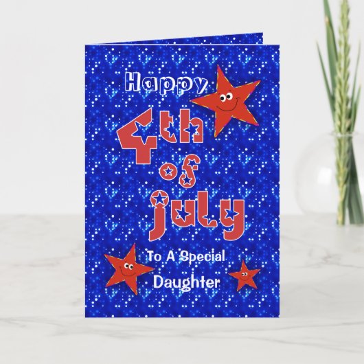 4. Juli für Tochter Karte (Vorderseite)