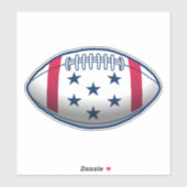 4. Juli Fußball Aufkleber (Blatt)