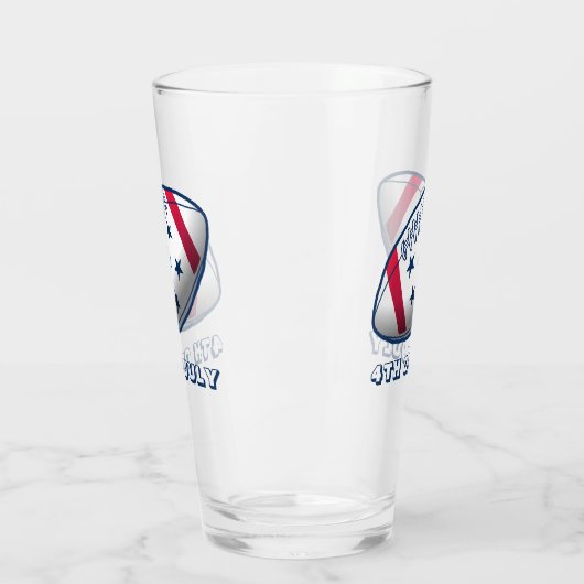 4. Juli Fußball Glas (Links)