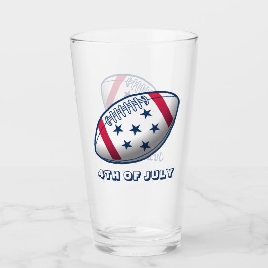 4. Juli Fußball Glas (Vorderseite)
